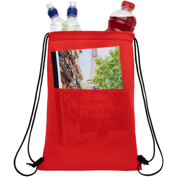 Oriole 12-can drawstring cooler bag Red