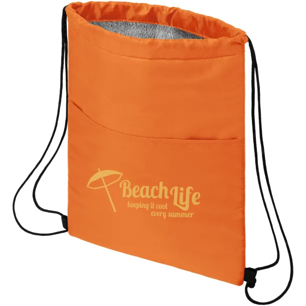 Oriole 12-can drawstring cooler bag Orange