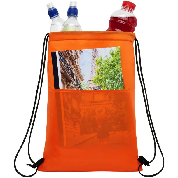 Oriole 12-can drawstring cooler bag Orange