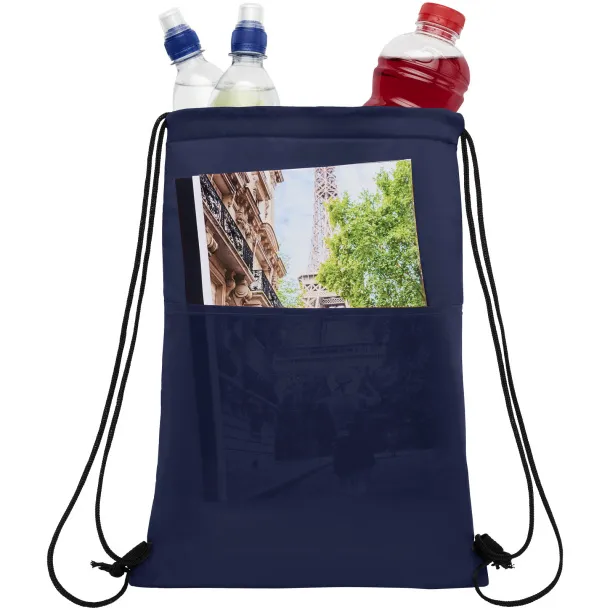 Oriole 12-can drawstring cooler bag Navy Blue