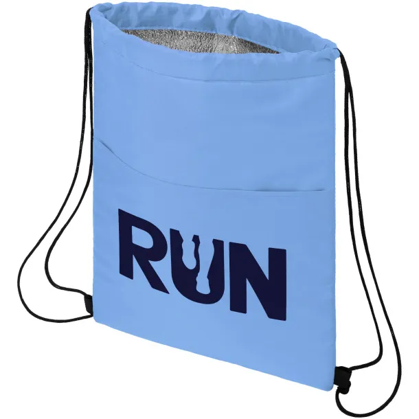 Oriole 12-can drawstring cooler bag Light blue