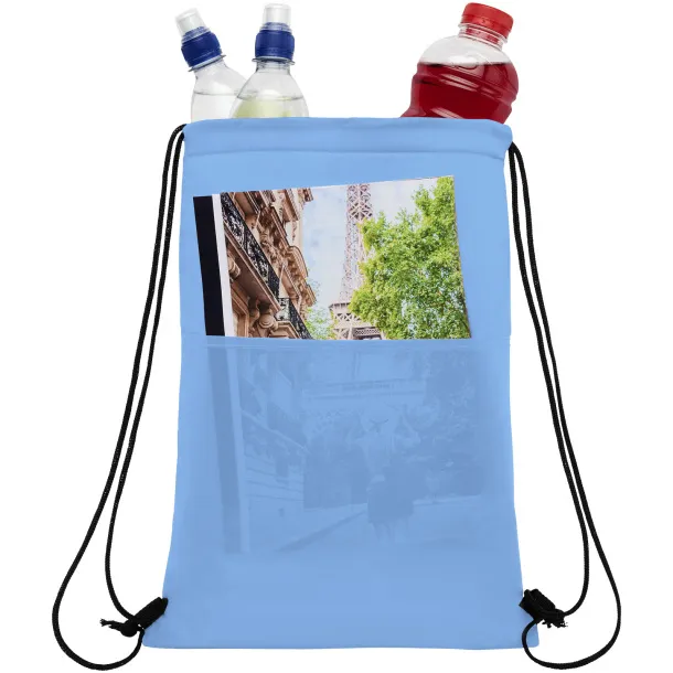 Oriole 12-can drawstring cooler bag Light blue