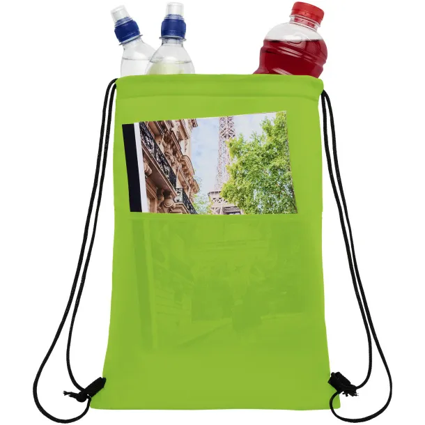 Oriole 12-can drawstring cooler bag Lime