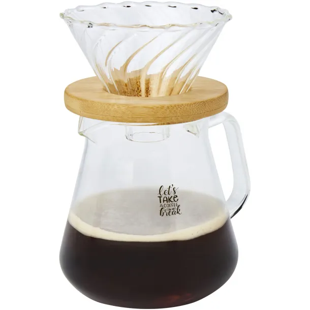 Geis 500 ml glass coffee maker - Seasons White Natural