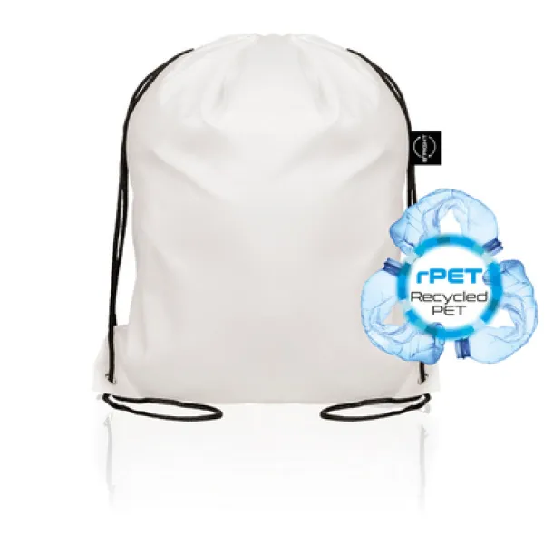  RPET drawstring bag B'RIGHT white