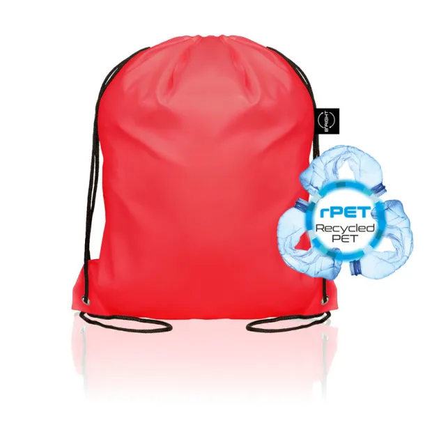  RPET drawstring bag B'RIGHT red