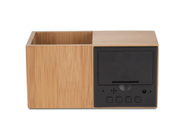 BAMBOO Desk clock with organizer Smeđa BAMBOO Desk clock with organizer Smeđa
