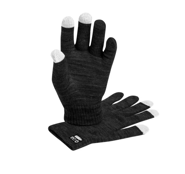 Retap RPET touch screen gloves Black