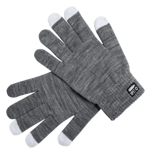 Retap RPET touch screen gloves ash grey