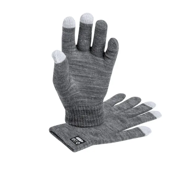 Retap RPET touch screen gloves ash grey