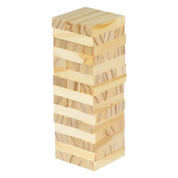 Tower 54 Jenga drvena igra Krem Bež