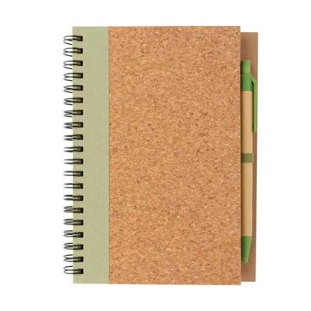  Cork spiral notebook with pen - XD Collection 45533C