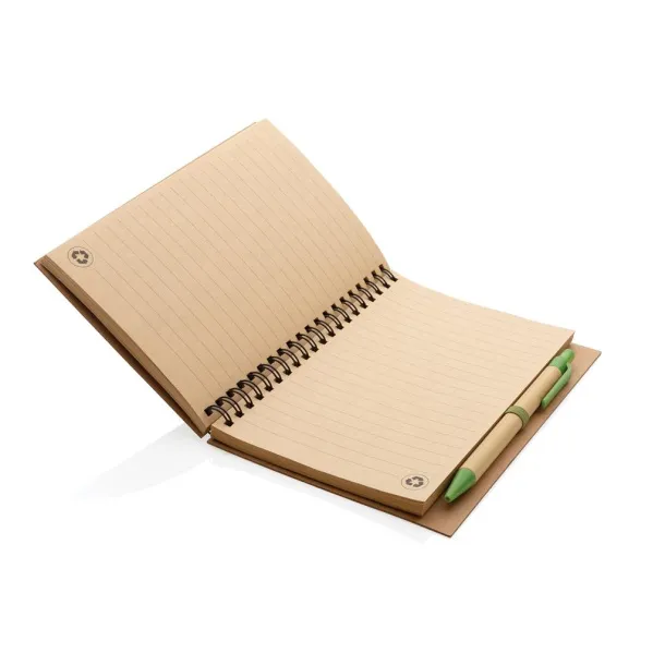  Cork spiral notebook with pen - XD Collection 45533C