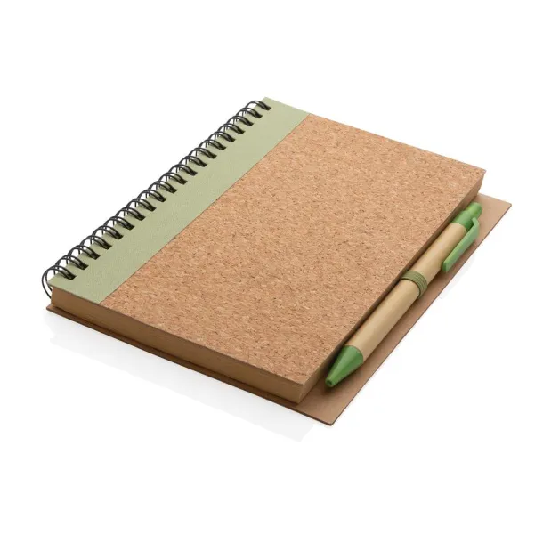  Cork spiral notebook with pen - XD Collection 45533C