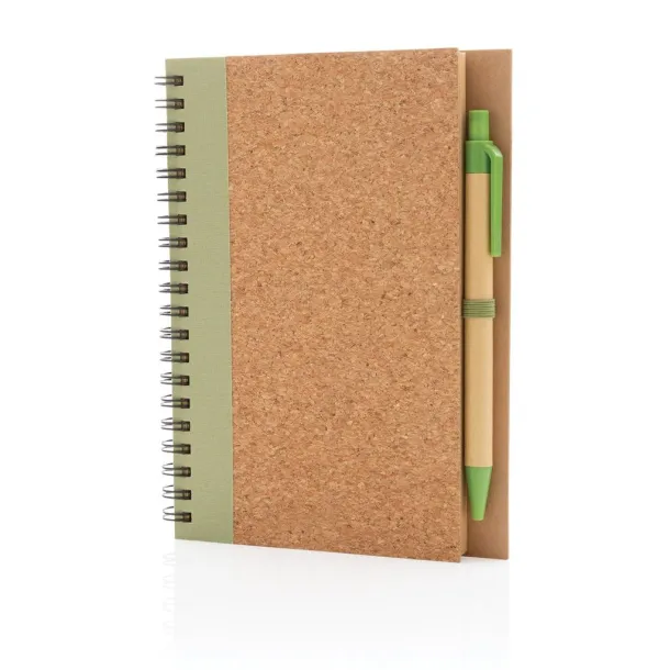  Cork spiral notebook with pen - XD Collection 45533C