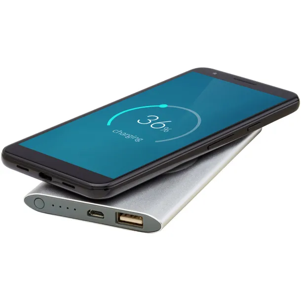Juice Prijenosna baterija s bežičnim punjenjem, 4 000 mAh Srebrna