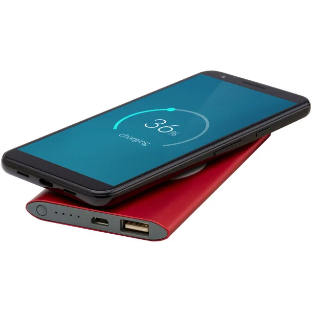 Juice Prijenosna baterija s bežičnim punjenjem, 4 000 mAh Crvena