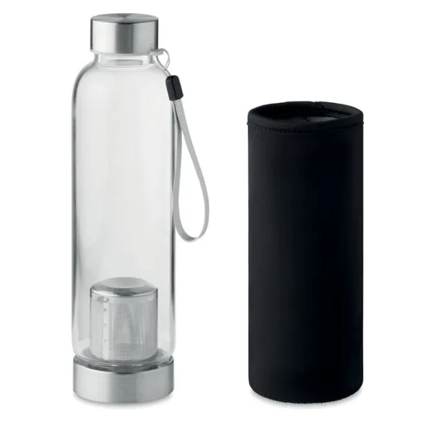 UTAH TEA Single wall glass bottle Black