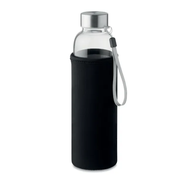 UTAH TEA Single wall glass bottle Black