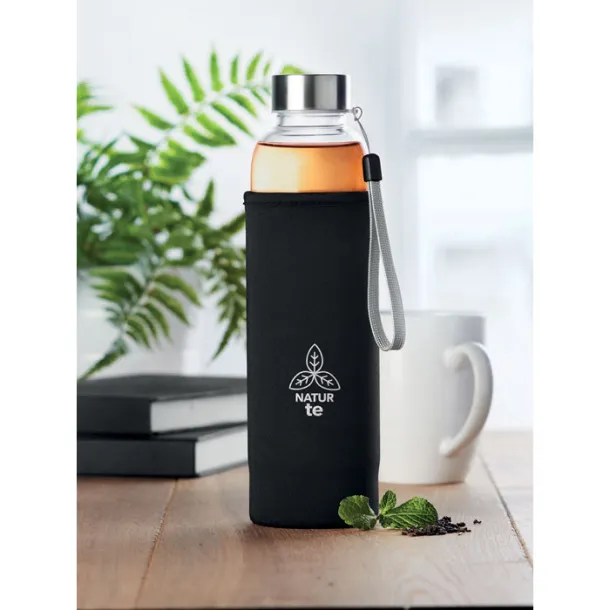 UTAH TEA Single wall glass bottle Black