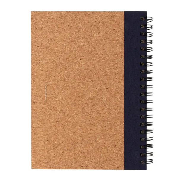  Cork spiral notebook with pen - XD Collection Plava 