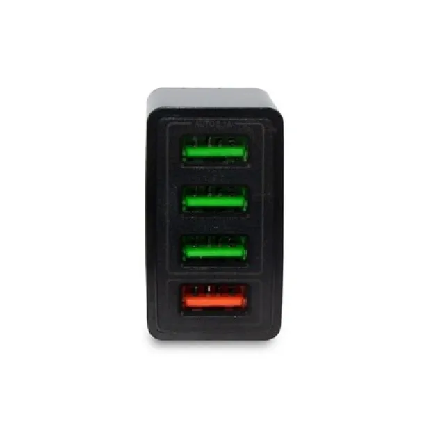  USB wall charger with 4 USB ports black