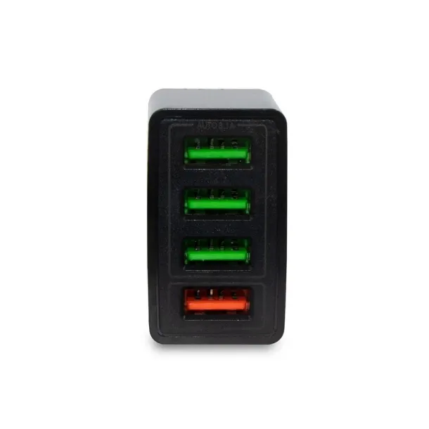  USB wall charger with 4 USB ports black