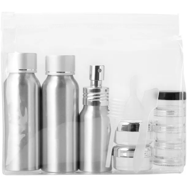 Frankfurt airline approved travel bottle set - Bullet Silver