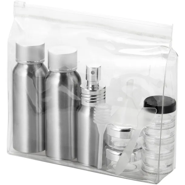 Frankfurt airline approved travel bottle set - Bullet Silver