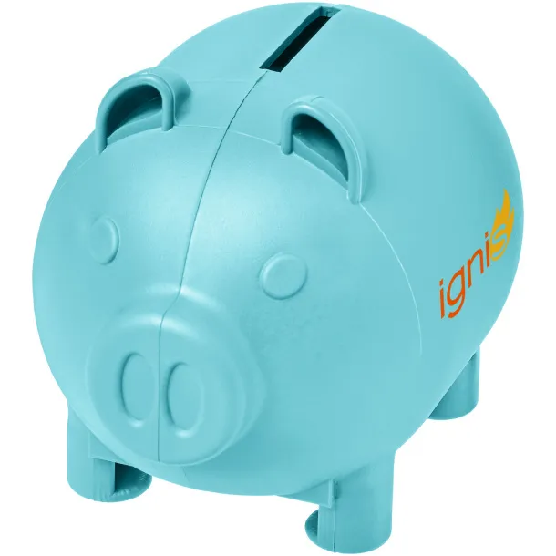 Oink small piggy bank Process blue