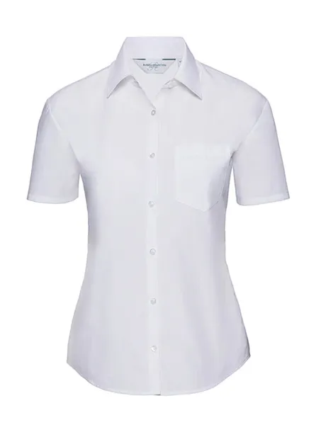  Ladies' Poplin Shirt - Russell Collection Bijela