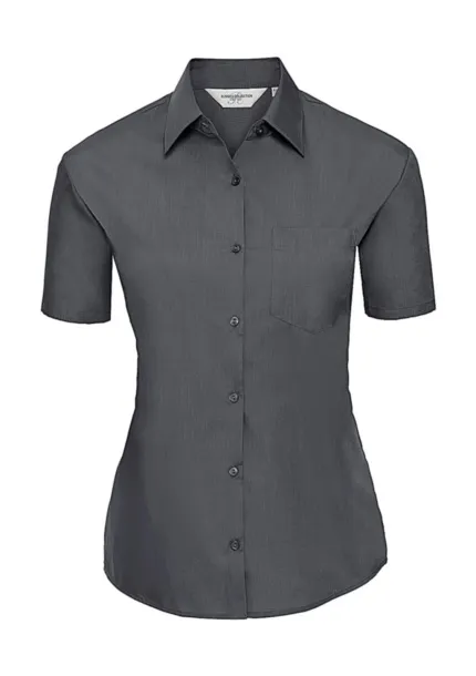  Ladies' Poplin Shirt - Russell Collection Convoy Grey