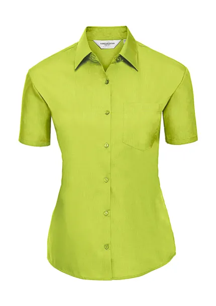  Ladies' Poplin Shirt - Russell Collection Lime