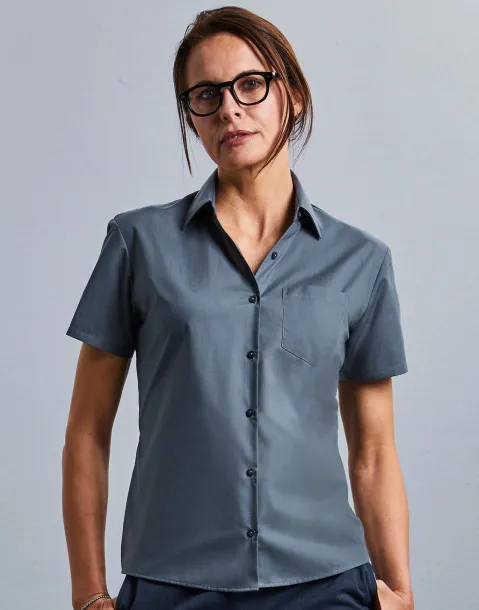  Ladies' Poplin Shirt - Russell Collection