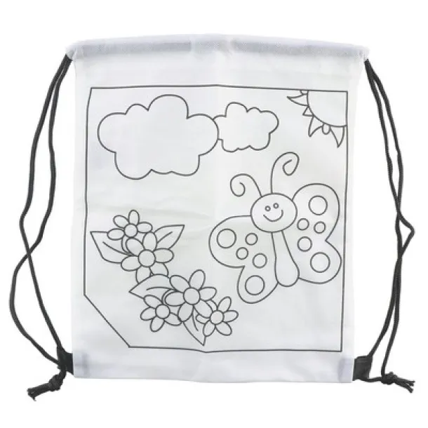 Drawstring bag for colouring, felt tip pens Bijela