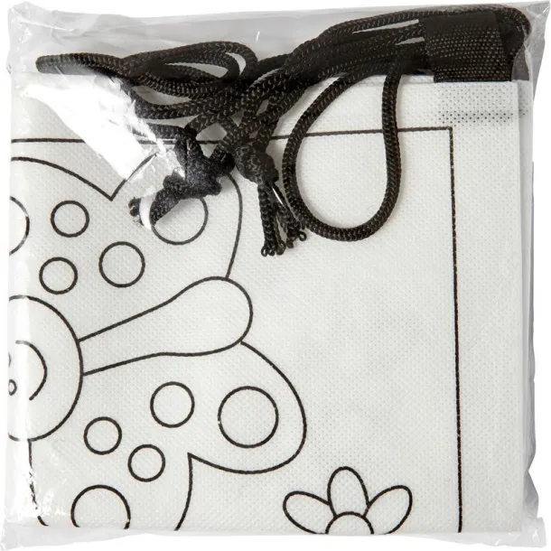  Drawstring bag for colouring, felt tip pens Bijela