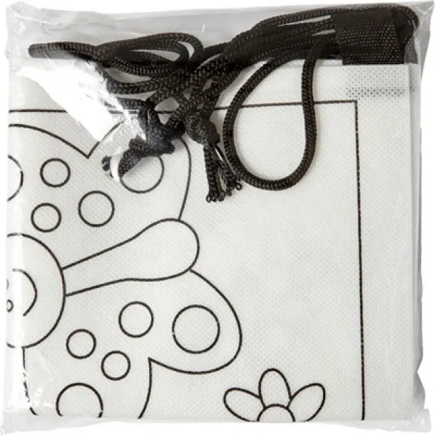  Drawstring bag for colouring, felt tip pens Bijela