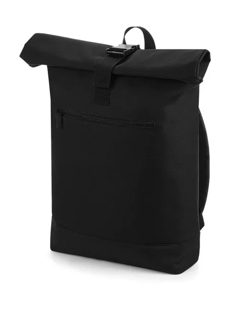  Roll-Top Backpack - Bagbase Black