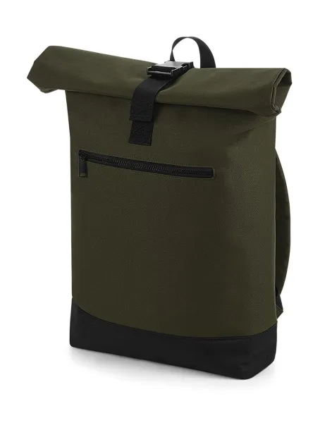  Roll-Top Backpack - Bagbase Military Green