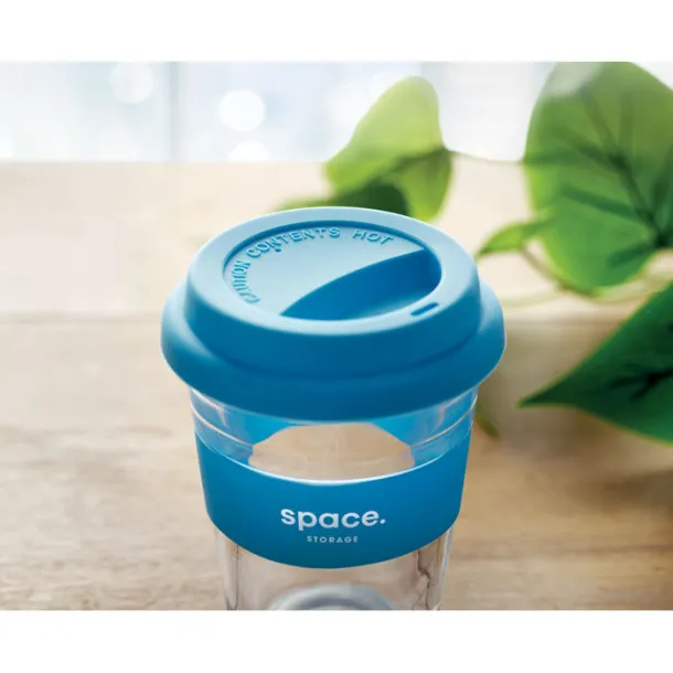 ASTOGLASS staklena putna čaša, 350 ml Plava
