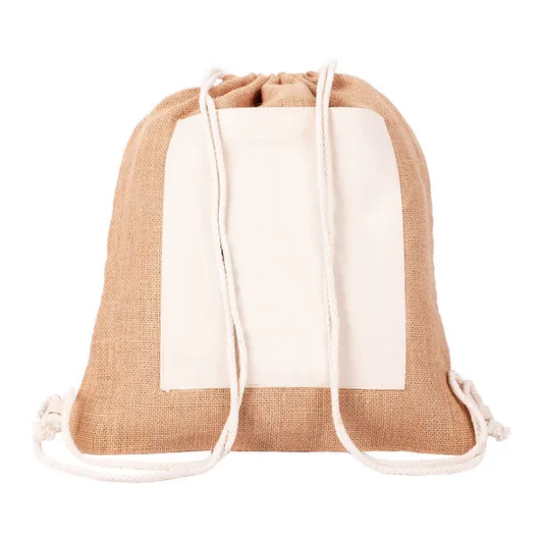 ECO PURE jute backpack Brown