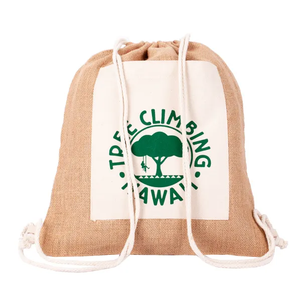 ECO PURE jute backpack Brown