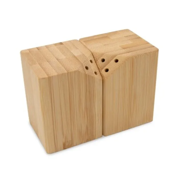  Bamboo salt and pepper set wood