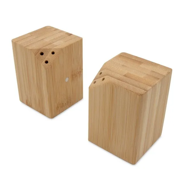  Bamboo salt and pepper set wood