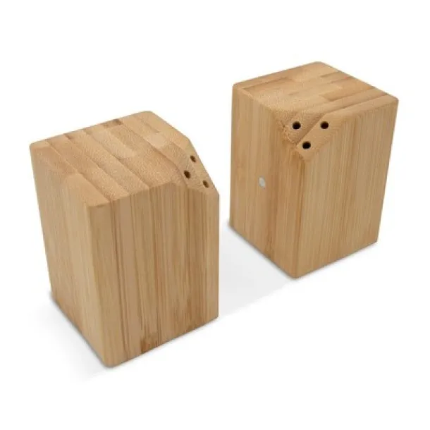  Bamboo salt and pepper set wood