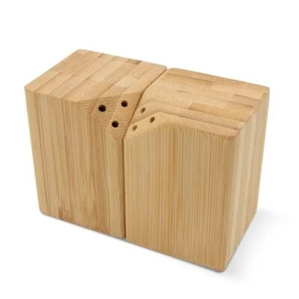  Bamboo salt and pepper set wood