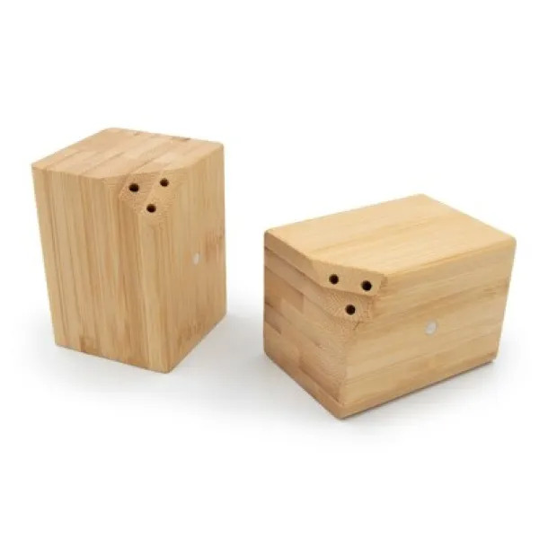  Bamboo salt and pepper set wood