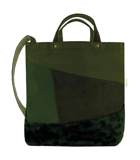  Satomi Faux Fur Shoulder Bag - SG Accessories - BAGS Olive Green