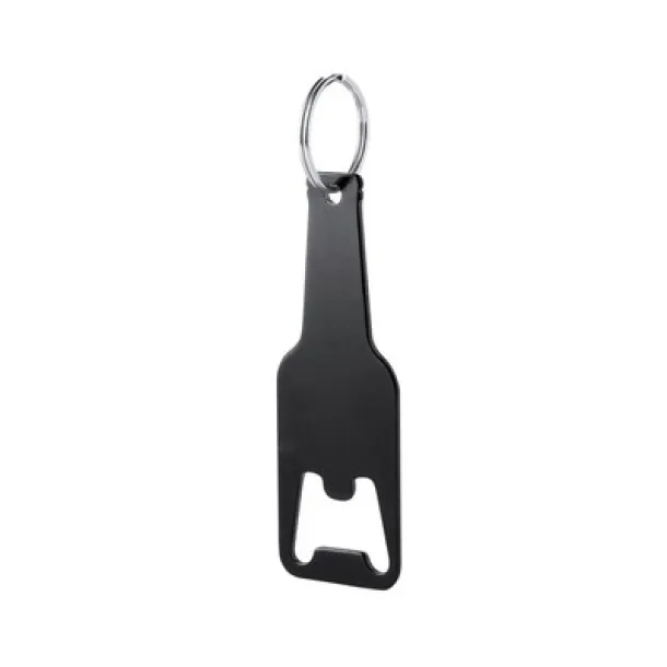  Keyring, bottle opener "bottle" black