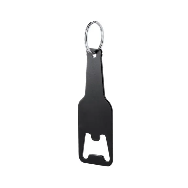  Keyring, bottle opener "bottle" black